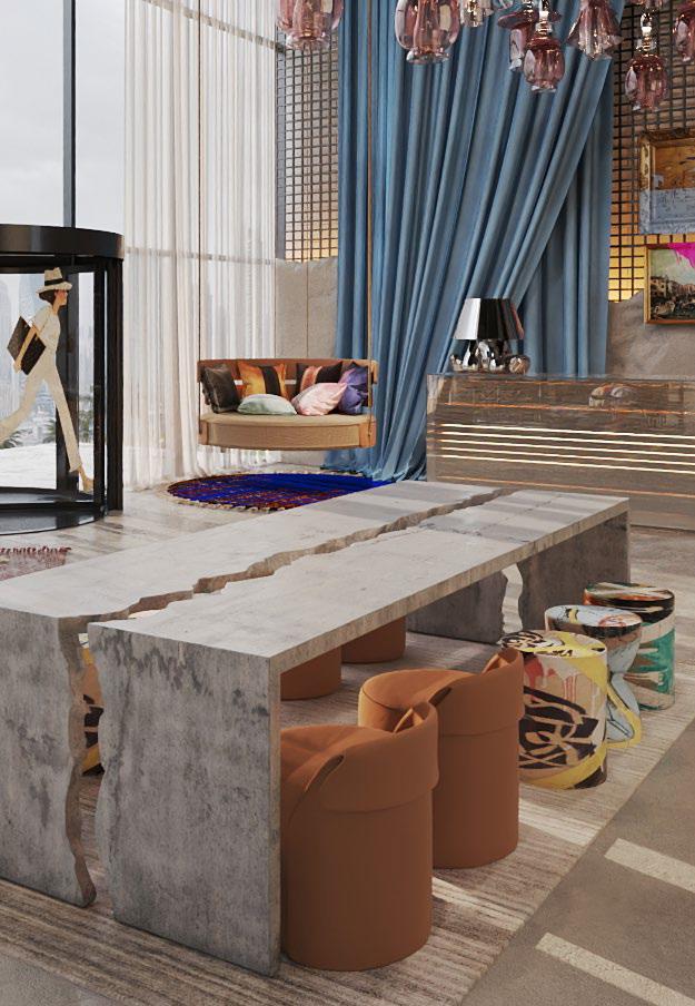 Raw District fully-furnished apartment interior